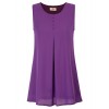 GRACE KARIN Women Sleeveless Tunic Top Layered Soft Chiffon Blouse Shirts - Košulje - kratke - $15.99  ~ 13.73€