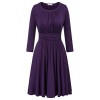 GRACE KARIN Women's 3/4 Sleeve Vintage A-Line Swing Dress - Dresses - $22.99  ~ £17.47