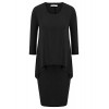 GRACE KARIN Women's Casual 3/4 Sleeve Crew Neck Layer Bodycon Party Dress - ワンピース・ドレス - $19.99  ~ ¥2,250