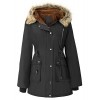 GRACE KARIN Womens Hooded Fleece Line Coats Parkas Faux Fur Jackets with Pockets - Outerwear - $59.99 