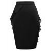 GRACE KARIN Women's Ruffle Bodycon Knee Length Midi Pencil Skirt CLAF0078 - スカート - $13.99  ~ ¥1,575