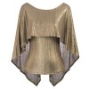 GRACE KARIN Women's Sexy Backless High Stretchy Irregular Drape Cape Blouse Top - Camicie (corte) - $19.99  ~ 17.17€
