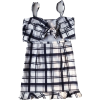 GRID BOW TIE SKIRT SET - 连衣裙 - $25.99  ~ ¥174.14