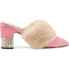 GUCCI  Candy embellished satin and faux - Loafers - 