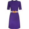 GUCCI Wool silk pintuck dress with belt - Vestiti - 