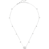 GUCCI 18-karat white gold diamond neckla - Halsketten - 