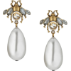 GUCCI Bee earrings with drop pearls 364 - Серьги - 