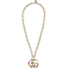 GUCCI Crystal logo pendant necklace - 项链 - 