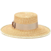 GUCCI Embellished straw hat - Kapelusze - 