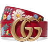 GUCCI Embroidered textured-leather belt - Belt - $795.00 