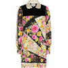 GUCCI Floral silk and velvet minidress - sukienki - 