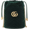 GUCCI GG Marmont Mini velvet bucket bag - Dresses - 