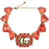 GUCCI GG and heart crystal-embellished c - Necklaces - 