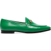 GUCCI Green Jordaan leather loafers - Natikače - 