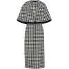 GUCCI Houndstooth wool-blend cape dress - Obleke - 