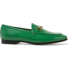 GUCCI Jordaan horsebit-detailed leather  - 平底便鞋 - 
