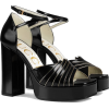 GUCCI Leather platform sandal - Sandale - 