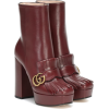 GUCCI Marmont leather platform ankle boo - Boots - 