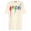 GUCCI Sequined logo cotton T-shirt - Camisola - curta - 