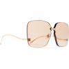 GUCCI Square-frame gold-tone sunglasses - Sunglasses - 