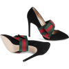 GUCCI Suede pumps with removable Web bow - Classic shoes & Pumps - 