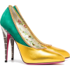 GUCCI Yellow and Green Metallic 110 Heel - Classic shoes & Pumps - 