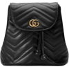 GUCCI black GG Marmont matelassé backpac - Рюкзаки - 