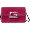 GUCCI pink velvet Shoulder bag with Squa - Torbice - 