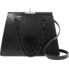 GU_DECroc-effect leather shoulder bag - Kurier taschen - 