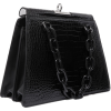 GU_DECroc-effect leather shoulder bag - Почтовая cумки - 