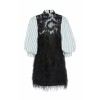 Ganni Layered Feather-Embellished Cotton - sukienki - 
