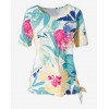 Garden Art Side-Tie Tee - Camisola - curta - 