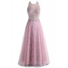 Gardenwed A Line Embellished Beaded Prom Dress Long Party Dress Evening Dress - Dresses - $239.99  ~ £182.39