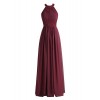 Gardenwed Chic Beaed Waist Long Prom Party Dress Halter Chiffon Formal Dress - Платья - $259.99  ~ 223.30€