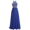 Gardenwed Impressive High Neck Beaded Prom Dresses Long Chiffon Formal Dress - Vestiti - $259.99  ~ 223.30€