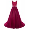 Gardenwed Long Prom Dresses Lace Wedding Bridal Gown Evening Gowns - Dresses - $239.99 