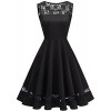 Gardenwed Women's A-Line Sleeveless Vintage Cocktail Dress Summer Dress with Floral Lace - Dresses - $60.00 