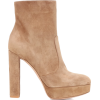 Gianvito Rossi Tan Ankle Boots - Buty wysokie - 