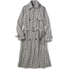Gingham check trench coat - Jaquetas e casacos - 