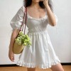 Girl French Retro Tin Lace White Lantern Sleeve Dress - Платья - $42.99  ~ 36.92€