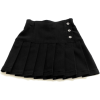 Girls Black 3 Button Pleated Scooter Skort - Skirts - $15.40 