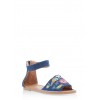 Girls 11-4 Denim Embroidered Ankle Strap Sandals - Sandals - $12.99  ~ £9.87