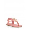 Girls 5-10 Elastic Strap Metallic Detail Sandals - Sandale - $12.99  ~ 11.16€