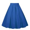 Girstunm Women's Pleated Vintage Skirt Floral Print A-Line Midi Skirts with Pockets - Saias - $9.99  ~ 8.58€