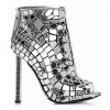 Glamour ankle glass  bling  heel boots - Čizme - 