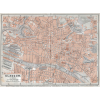 Glasgow (Scotland) map 1910 - Иллюстрации - 