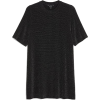 Glittery T-shirt Dress - Kleider - 