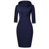 GloryStar Women's Hoodie Dress Pullover Hoody Dress Casual Fitted Knee Length Sweatshirt with Pocket - Dresses - $18.99  ~ £14.43