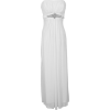 Goddess Empire Strapless Chiffon Gown w/Rhinestone Accent Junior Plus Size White - Dresses - $99.99 