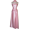 Goddess Strapless Satin Holiday Formal Bridesmaid Gown Prom Dress Pink - ワンピース・ドレス - $54.99  ~ ¥6,189